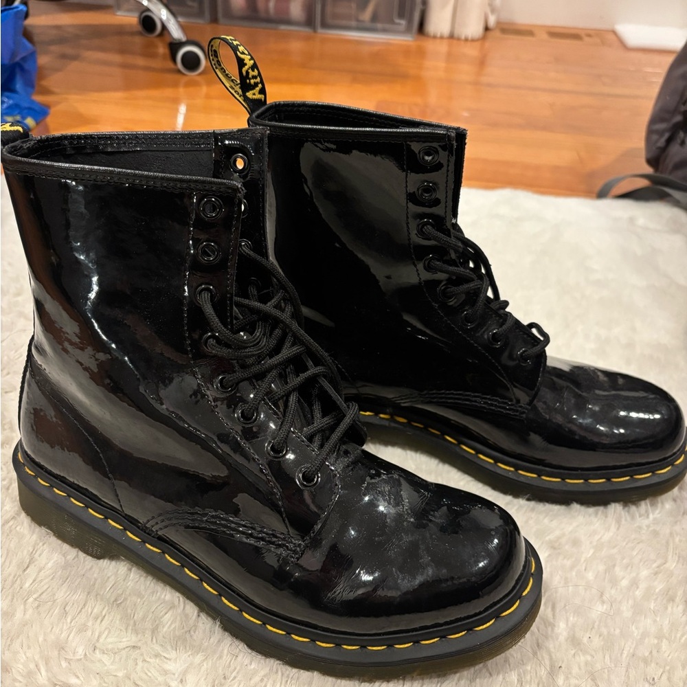 Dr. Martens Black Patent Leather Boots